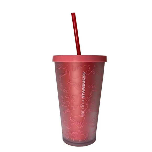 Starbucks 2018 Holiday Collection ban.do Season Coffee Cold Cup Tumbler 16oz - Picture 1 of 9